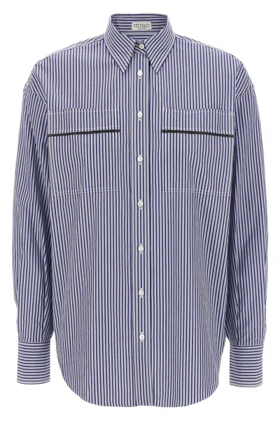BRUNELLO CUCINELLI BRUNELLO CUCINELLI WOMEN MONILE STRIPED SHIRT