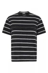 Brunello Cucinelli Grey Monile Striped T-shirt In Blue