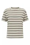 Brunello Cucinelli Multicolor Monile Stripes T-shirt In Multicolor