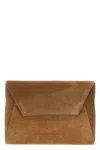 Brunello Cucinelli Monili-embellished Suede Clutch Bag