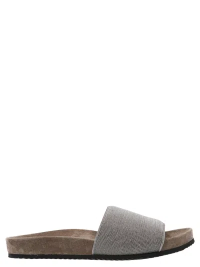 Brunello Cucinelli Women 'monile' Suede Slides