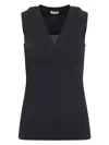 Brunello Cucinelli Monile Tank Top Women In Grey