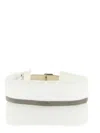 Brunello Cucinelli White Monile Solid Open Top Visor In White