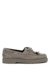 Brunello Cucinelli Sail Suede Loafers In Grey