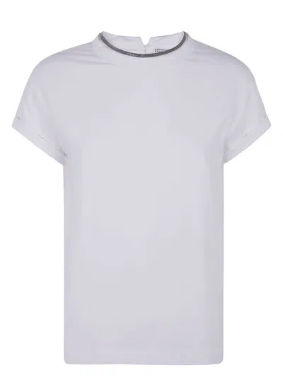 BRUNELLO CUCINELLI WOMEN'S MONILI COLLAR ROUND NECK T-SHIRT SHIRT