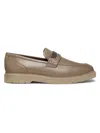 BRUNELLO CUCINELLI WOMEN'S MONILI-DETAILED LEATHER PENNY LOAFERS