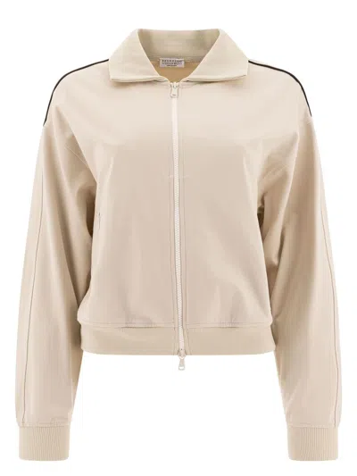 BRUNELLO CUCINELLI WOMEN'S MONILI EMBELLISHED TRACK JACKET