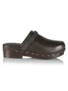 Brunello Cucinelli Leather Mule In Brown