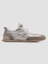 Brunello Cucinelli Leather Suede Sneakers Rubber Sole Pull Tab In Silver