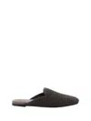 Brunello Cucinelli Monili-embellished Raffia Slippers In Multicolor