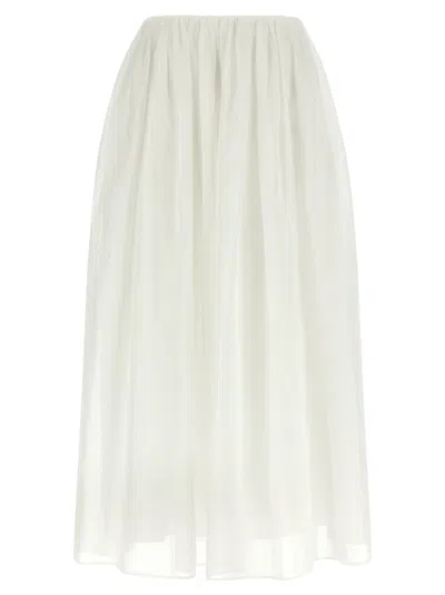 Brunello Cucinelli Women White Multi-layer Skirt