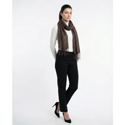 Brunello Cucinelli Women's Multi Metallic Linen Scarf In Brown