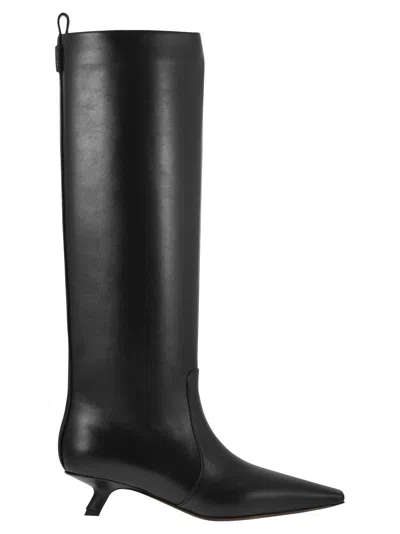 BRUNELLO CUCINELLI BRUNELLO CUCINELLI WOMEN NAPPA LEATHER BOOTS WITH SHINY LOOP DETAIL