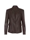 Brunello Cucinelli Women's Nappa Leather Jacket In Brown