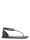 Brunello Cucinelli Brown Sandals With Adjustable Buckle Closure And Monil Detail In Brown