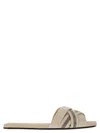 Brunello Cucinelli Women Nappa Leather Slides With Jewellery In White