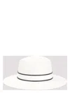 Brunello Cucinelli Natural Straw Fedora Hat With Wide Brim In White