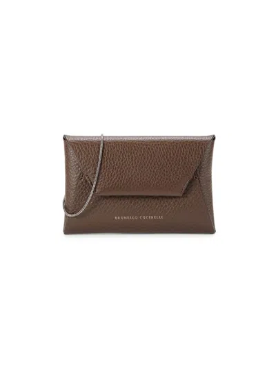 Brunello Cucinelli Women's Nuova Leather Shoulder Bag In Brown