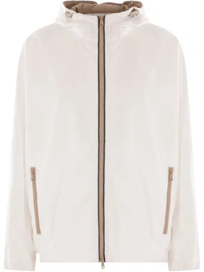 Brunello Cucinelli Women Nylon Hooded Jacket In Multicolor