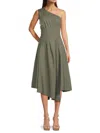 Brunello Cucinelli Women's One-shoulder Cotton Midi-dress