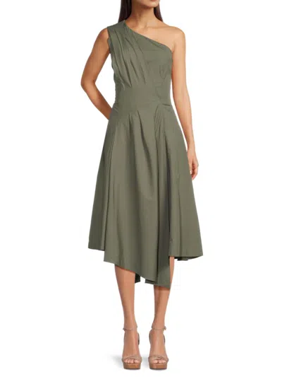 Brunello Cucinelli Women's One-shoulder Cotton Midi-dress