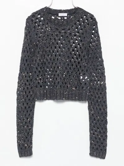 Brunello Cucinelli Women Open-knit Crewneck Sweater