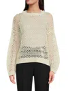 Brunello Cucinelli Women's Open-knit Linen-silk Sweater