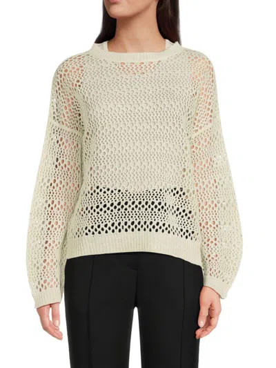 Brunello Cucinelli Women's Open-knit Linen-silk Sweater