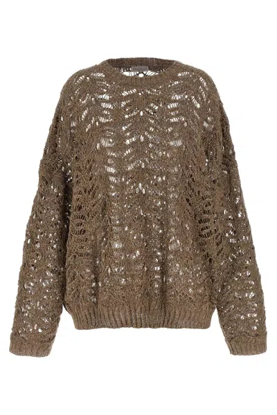 BRUNELLO CUCINELLI BRUNELLO CUCINELLI WOMEN OPENWORK SWEATER