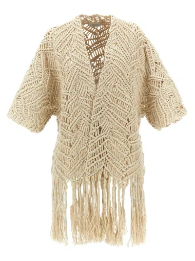 BRUNELLO CUCINELLI BRUNELLO CUCINELLI WOMEN 'OPERA DAZZLING MACRAMÉ' CARDIGAN