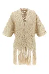Brunello Cucinelli Brunello Cucinell Opera Dazzling Macrame Cardigan In Cream