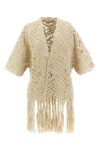 BRUNELLO CUCINELLI BRUNELLO CUCINELLI WOMEN 'OPERA DAZZLING MACRAMÉ' CARDIGAN