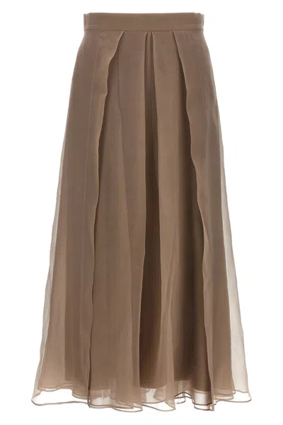 BRUNELLO CUCINELLI BRUNELLO CUCINELLI WOMEN 'PANELED CIRCLE' SKIRT