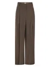 Brunello Cucinelli Women Sartorial Wide Trousers In Fluid Viscose And Linen Twill