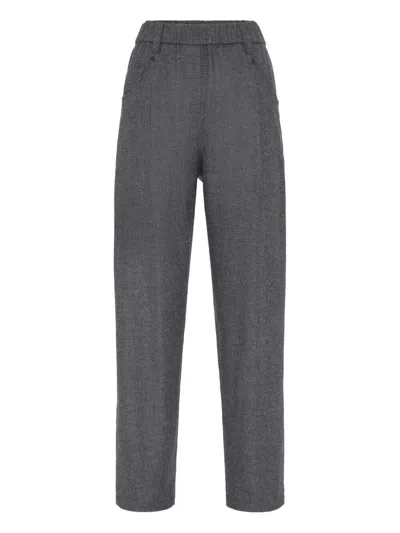 Brunello Cucinelli Women Pants In Gray