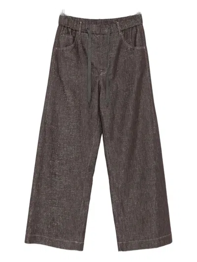 Brunello Cucinelli Drawstring-waist Trousers In Multi