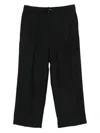 Brunello Cucinelli Pleated Wool Trousers In Black