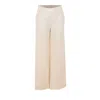 Brunello Cucinelli Women Wide-leg Tailored Linen Trousers In Brown