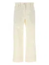 Brunello Cucinelli White Trousers With Back Jewel Detail In Cotton Blend Woman In White