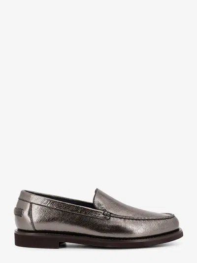 BRUNELLO CUCINELLI BRUNELLO CUCINELLI WOMEN PENNY LAMINATED LEATHER LOAFER