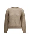 Brunello Cucinelli Rustic Dazzling Net Sweaters And Cardigans Beige