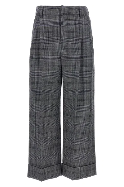 BRUNELLO CUCINELLI BRUNELLO CUCINELLI WOMEN PIED DE POULE WOOL PANTS
