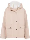 Brunello Cucinelli Women Pink Waterproof Jacket, S Luxury Jackets For Women Darveys In Neutral
