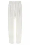 Brunello Cucinelli Piqué Pants In White