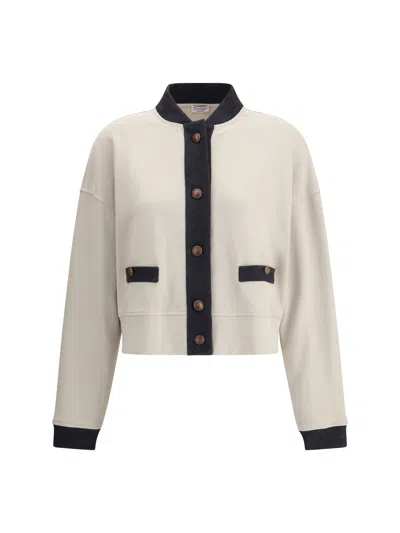 Brunello Cucinelli Women Plush Cardigan In White