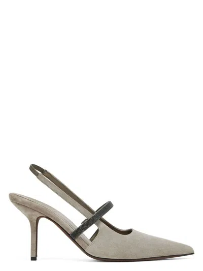 BRUNELLO CUCINELLI WOMEN'S POINTED SLING-BACK SANDAL