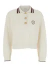 Brunello Cucinelli Sport Club Pullover With White Cashmere In Neutral