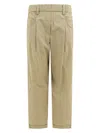 Brunello Cucinelli Women Lightweight Poplin Five-pocket Track Pants With Monili In Beige