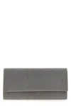 Brunello Cucinelli Silver Precious Clutch In Silver