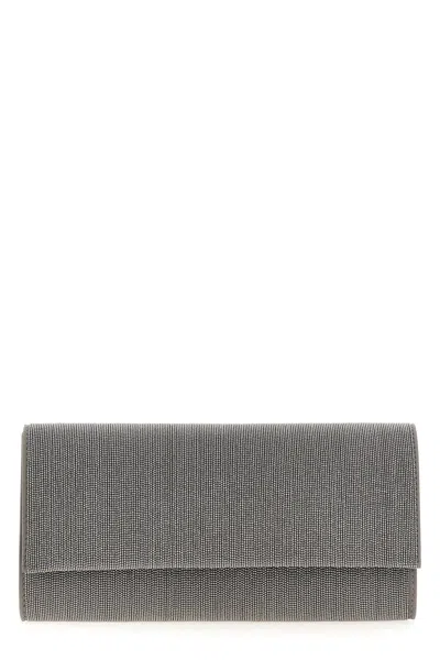 Brunello Cucinelli Silver Precious Clutch